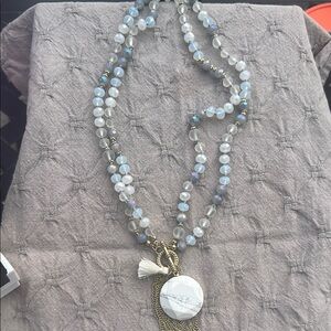 Elegant Park Lane Beaded Necklace with Tassel